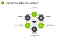 Business Planning Presentation - Hexagon Shape Template